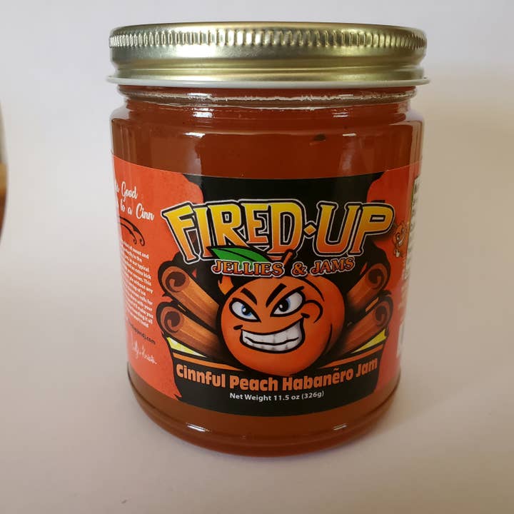 Fired Up Jellies and Jams - Wholesale Jam/Jelly - Cinnful Peach Habanero Jam0