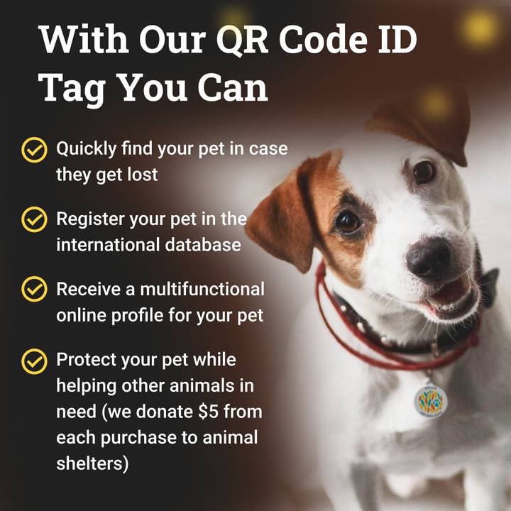 Animal ID – Engroshandel Halsbåndsmærke - Kat/hund – Hundemærke med silikone, QR-kode hunde-id-mærke personlig