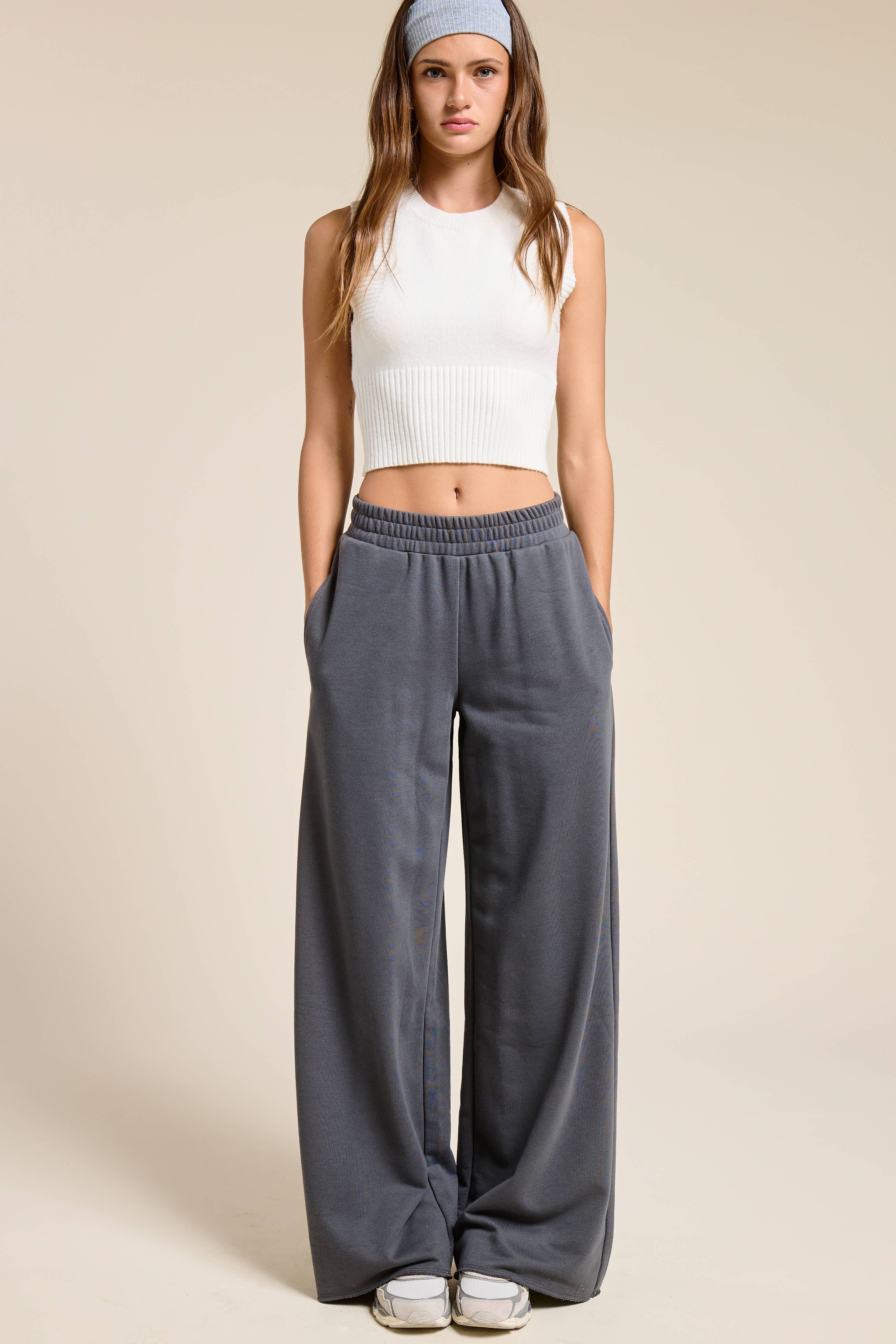 Mimosa - Wholesale Lounge Sweatpants/Joggers - Women's - Wide Leg Cotton Jogger Sweatpants7