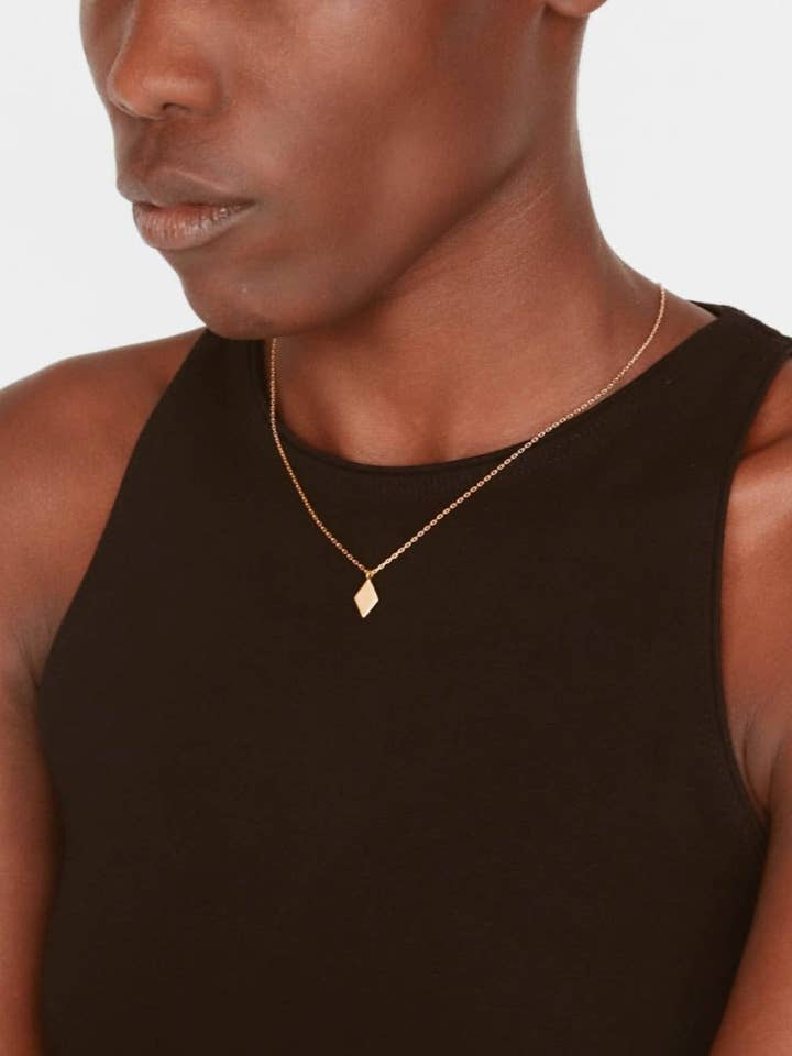 18K Vermeil Rhombus halsband för wholesale av REDCHERRYBLVD