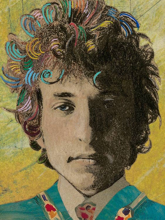 Bob Dylan incorniciato in acrilico per la vendita all'ingrosso da parte di Brenda Bogart