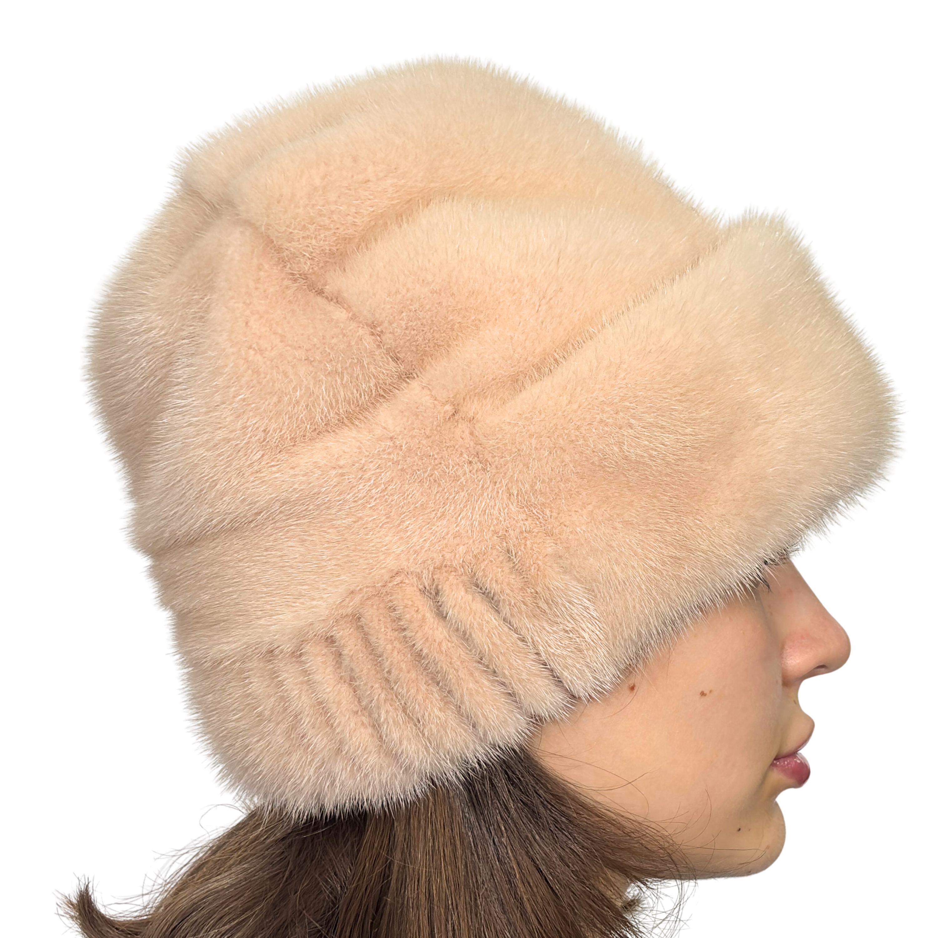 FurStyleUa – Casaco de pele/imitação de pele - Mulher por atacado – Chapéu de Pele de Visão Feminino Inverno Luxo Chapéus de Pele de Visão Verdadeira10