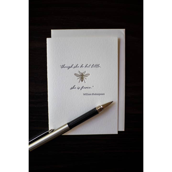 Tarjeta Abeja Feroz para venta al por mayor de Ancesserie Letterpress