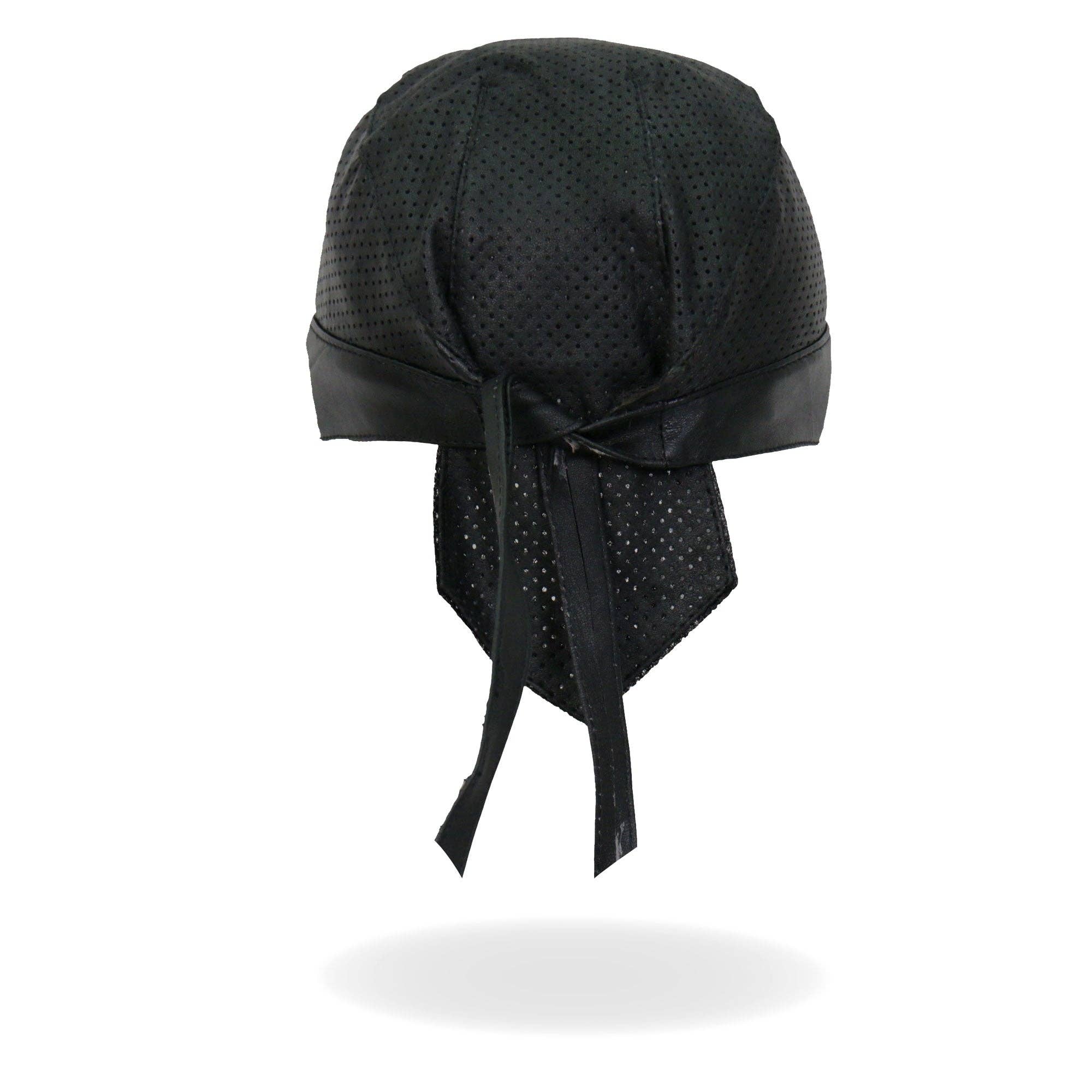 Hot Leathers Black Perforated Medium Weight Leather Head Wrap HWL1010 for wholesale on Faire3