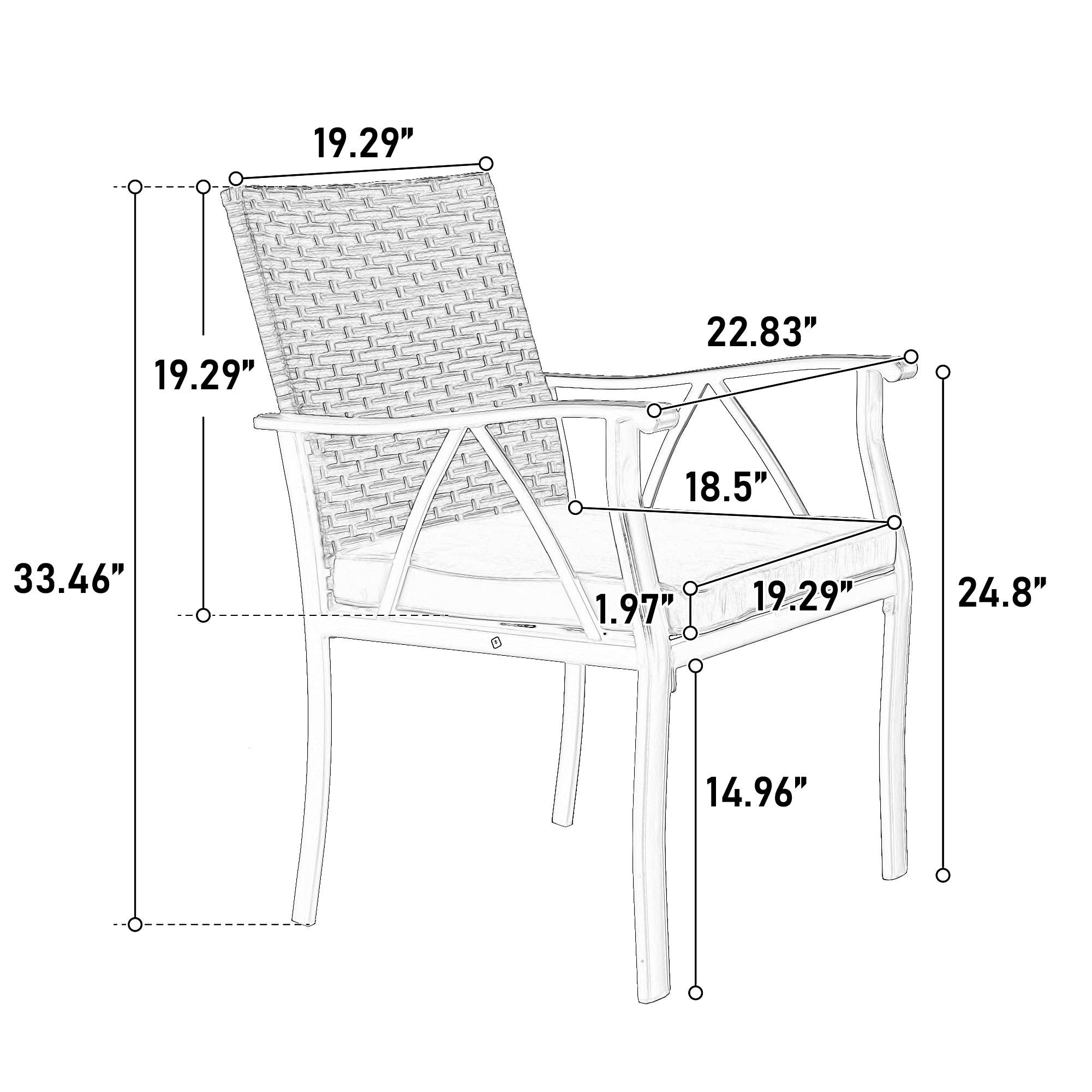HOMYCASA DESIGN INC - Wholesale Patio Set - All-Weather Outdoor Patio Furniture Sets for Backyard Garden6