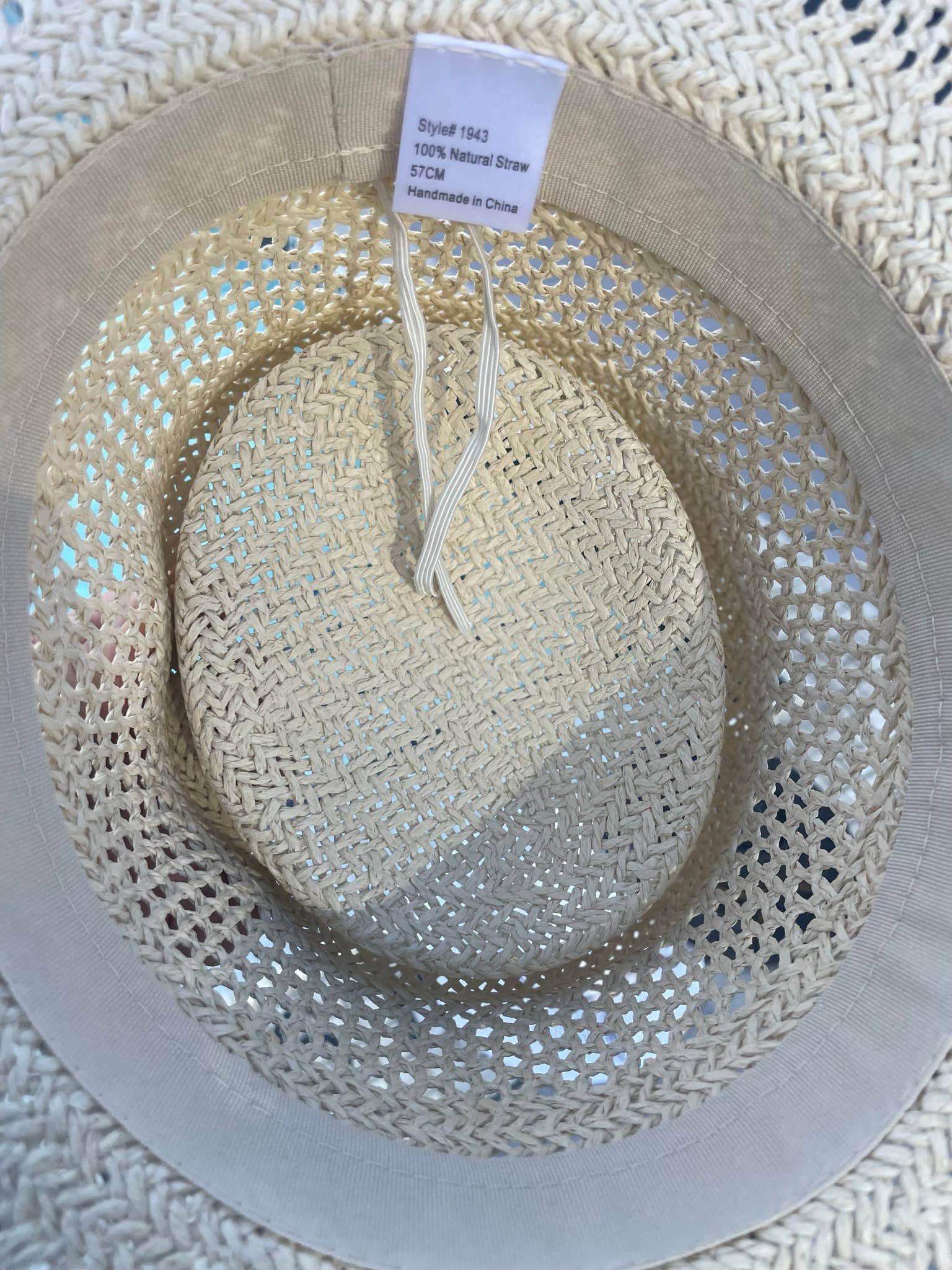 Love and Thyme - Wholesale Straw Hat - Women's - Summer Wide Brim PeekaBoo Weave Gambler Straw Hat7