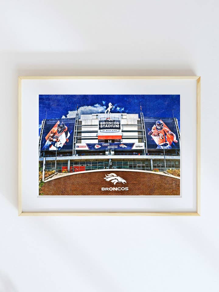 11X14 Denver, Colorado Broncos pour la vente par Lone Chimney Mercantile