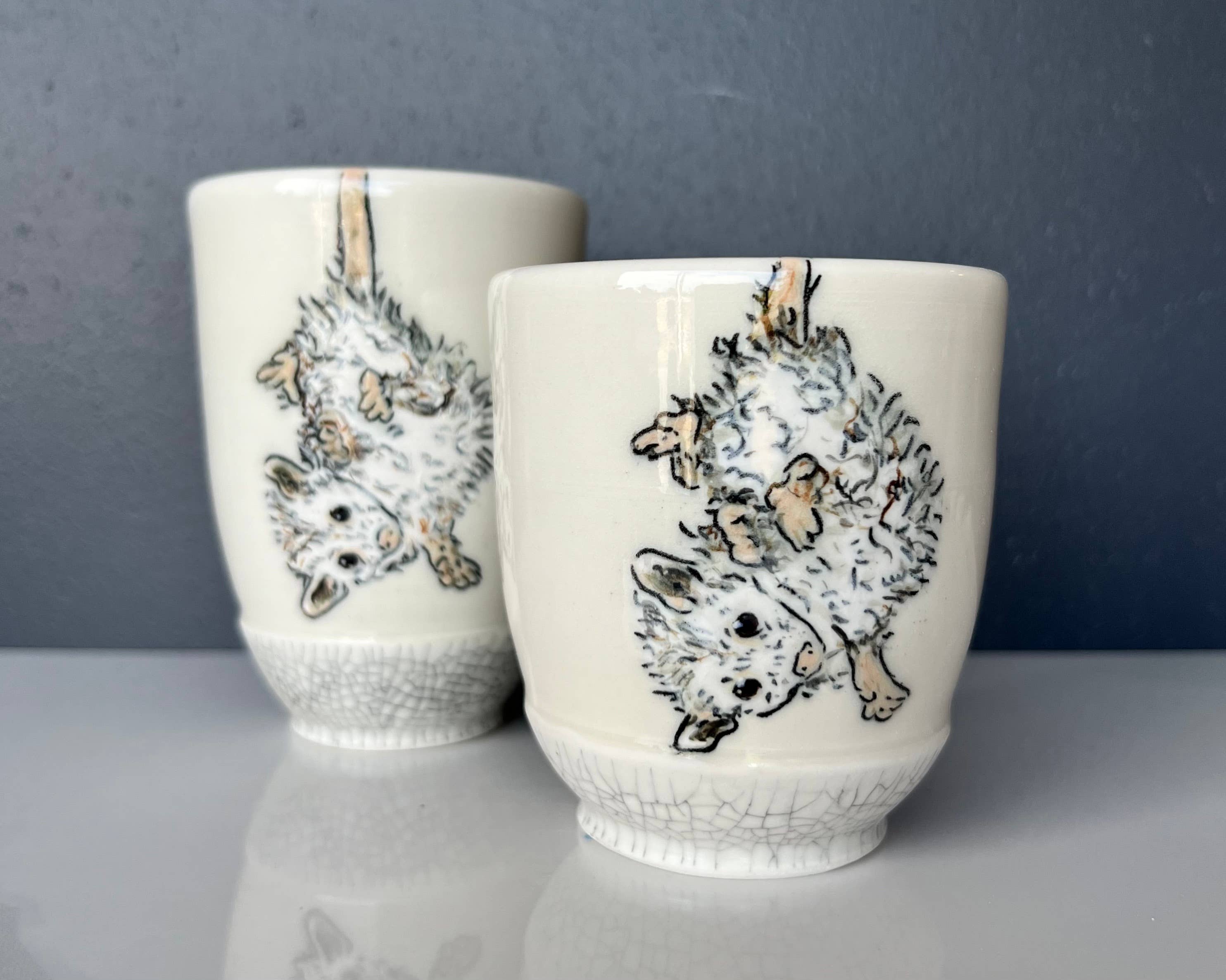 Lucy Nilan Studios - Wholesale Drinking Glass/Cup - Possum Tumblers2