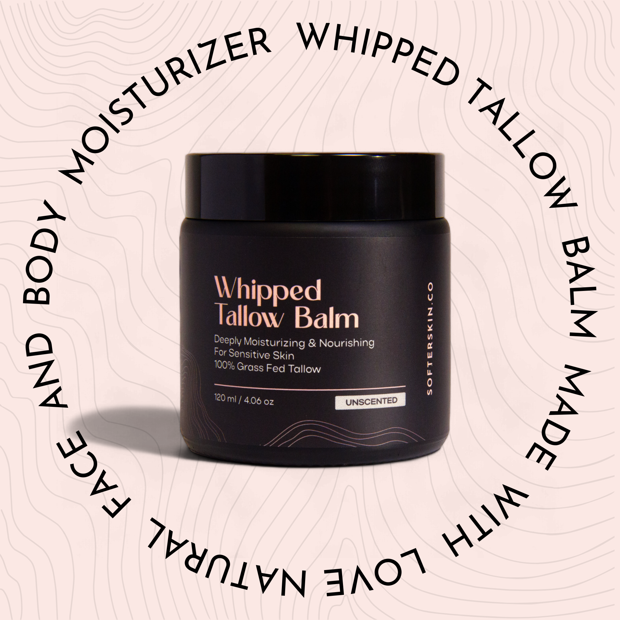 Softer Skin - Wholesale Body Cream/Lotion - Whipped Tallow Unscented (4 oz)6