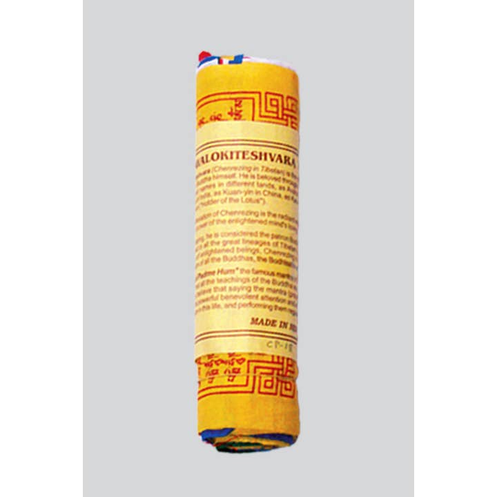Kathmandu Imports - Vente Drapeaux - Drapeaux de prière d'Avakitesvhara (Chenrezig) (CP-18)