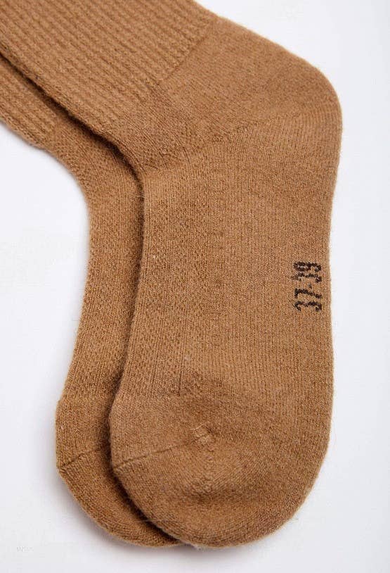 Mongulai - Wholesale Socks - Unisex - Brown Camel Wool Socks3