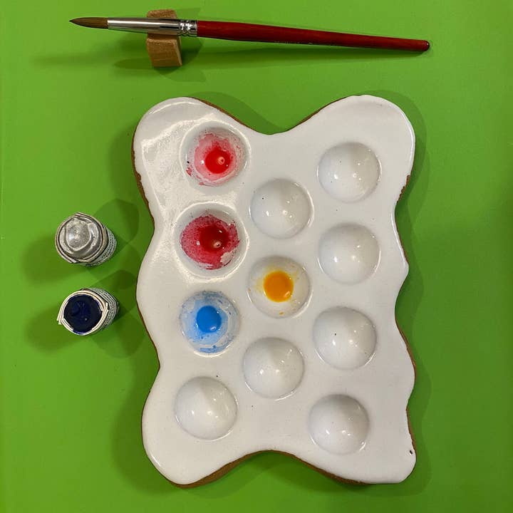 Busy Hands Studio - Wholesale Palette/Mixing Tray - SPLAT Ceramic Artist Paint Palette - Handmade Art Supplies5
