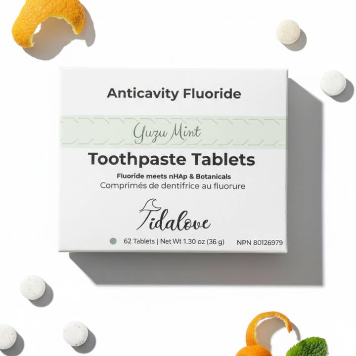 Fluorid Yuzu Minze Zahnpasta-Tabletten — 1 Monat für den Großhandel von Tidalove