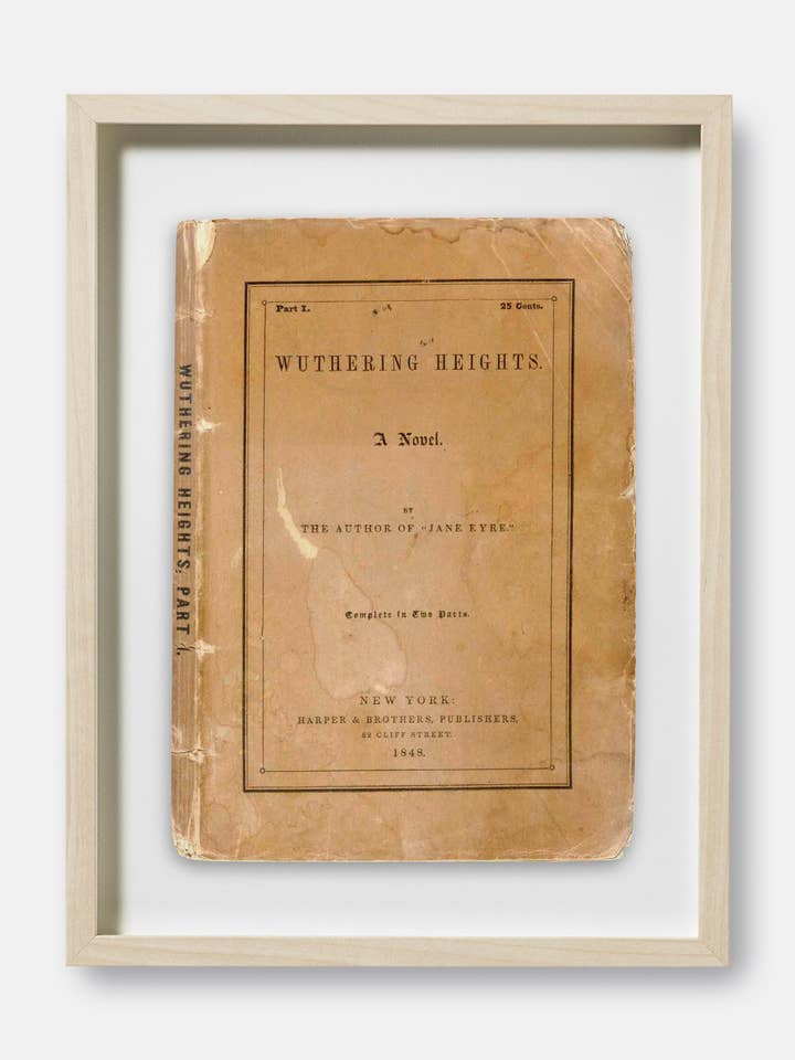 Wuthering Heights 1848 Book Cover Print for wholesale by The Curious Desk