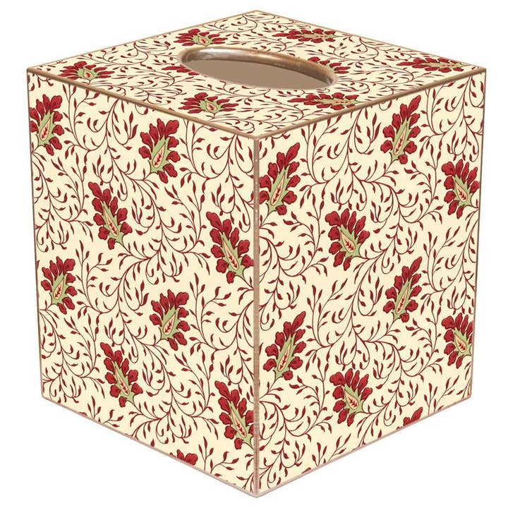 Marye-Kelley - Wholesale Tissue-doosje - Rode en groene tissuedoos met provinciale print