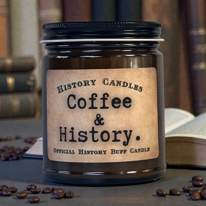 COFFEE AND HISTORY Candle | History Candle for wholesale by History Candles