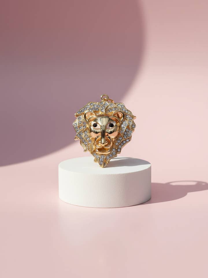 Lion Crystal Key Ring & Bag Charm for wholesale by Arya Jewellery Wholesale