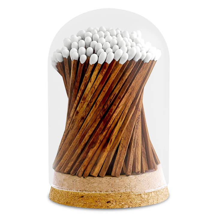 Thankful Greetings - Wholesale Matches - 4" Matches in Premium Glass Cloche - Color of Your Choice5