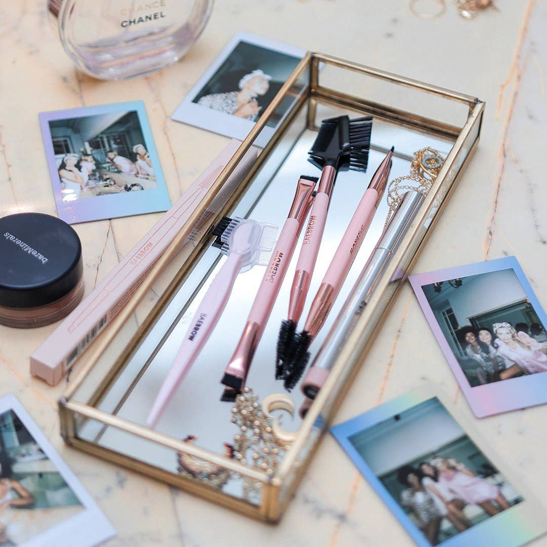 Nude Rose Gold BRUSH TRIO - ESSENTIAL BROW AND LASH STYLING KIT for wholesale on Faire3