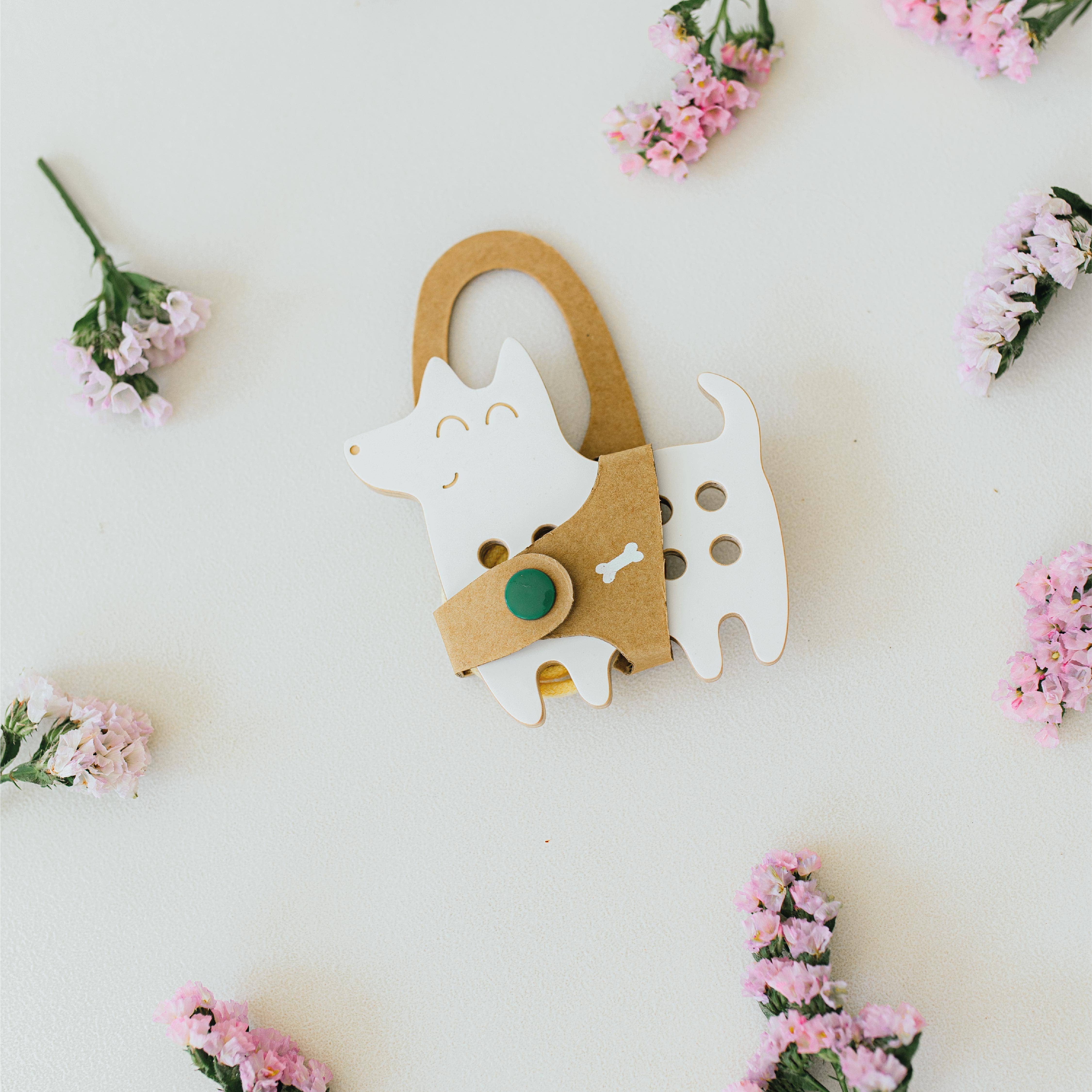 milin - Wholesale Wood Toy - Kids - Small Dog, wooden lacing toy, montessori