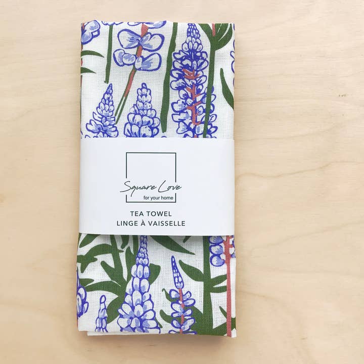 Lupinlinneblandning Kökshandduk för wholesale av Square Love
