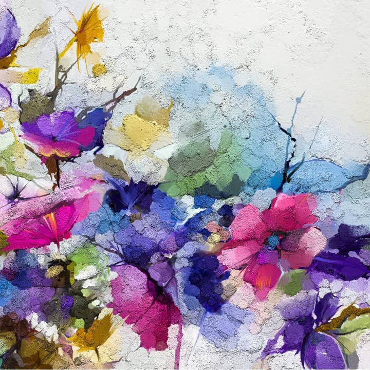 Mauve Flowers - A1 size large Decoupage Paper for wholesale by Mint by Michelle