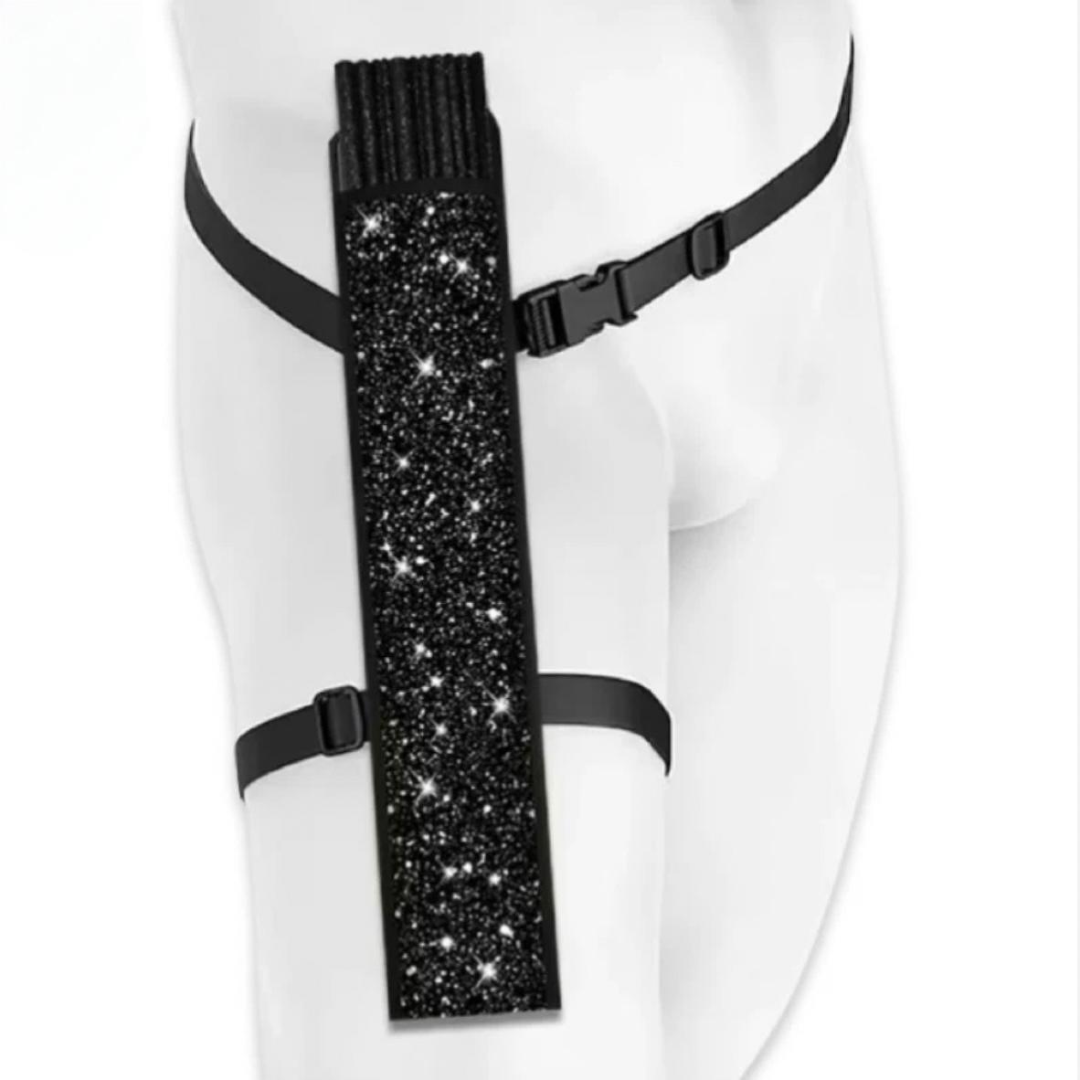 Wonkiwear Ltd – wholesale Handheld folding fan – XL Festival Fan - Holographic, Blue5