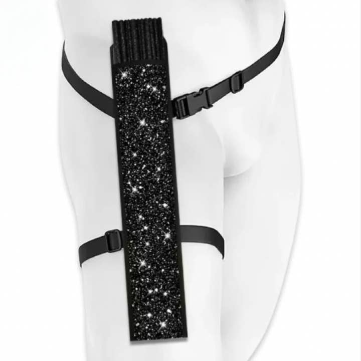 Wonkiwear Ltd – wholesale Handheld folding fan – XL Festival Fan - Glitter, Lilac3