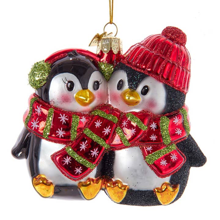 Kurt S. Adler, Inc. - Wholesale Ornament - Noble Gemsâ„¢ Glass Penguin Couple Ornament