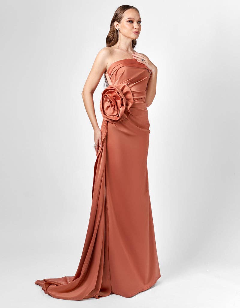 AMELIA STRAPLESS ROSE GOWN B78D22L for wholesale on Faire3