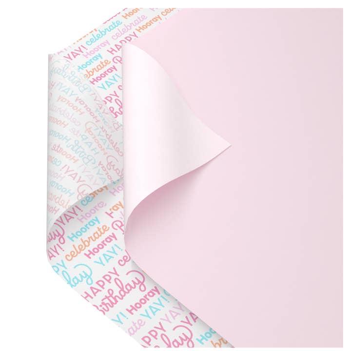 DICKENS INC. - Wholesale Tissue Paper - Birthday Tissue Paper, Flamingo Pink (2-colors, 6-Sheets)2