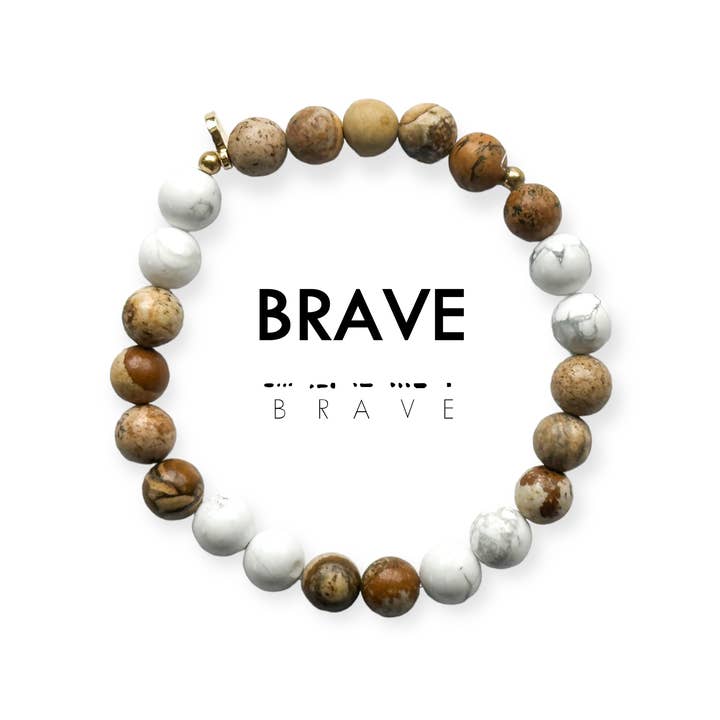 8 mm morsecode armband voor heren, grote maat | BRAVE voor wholesale door ETHICGOODS
