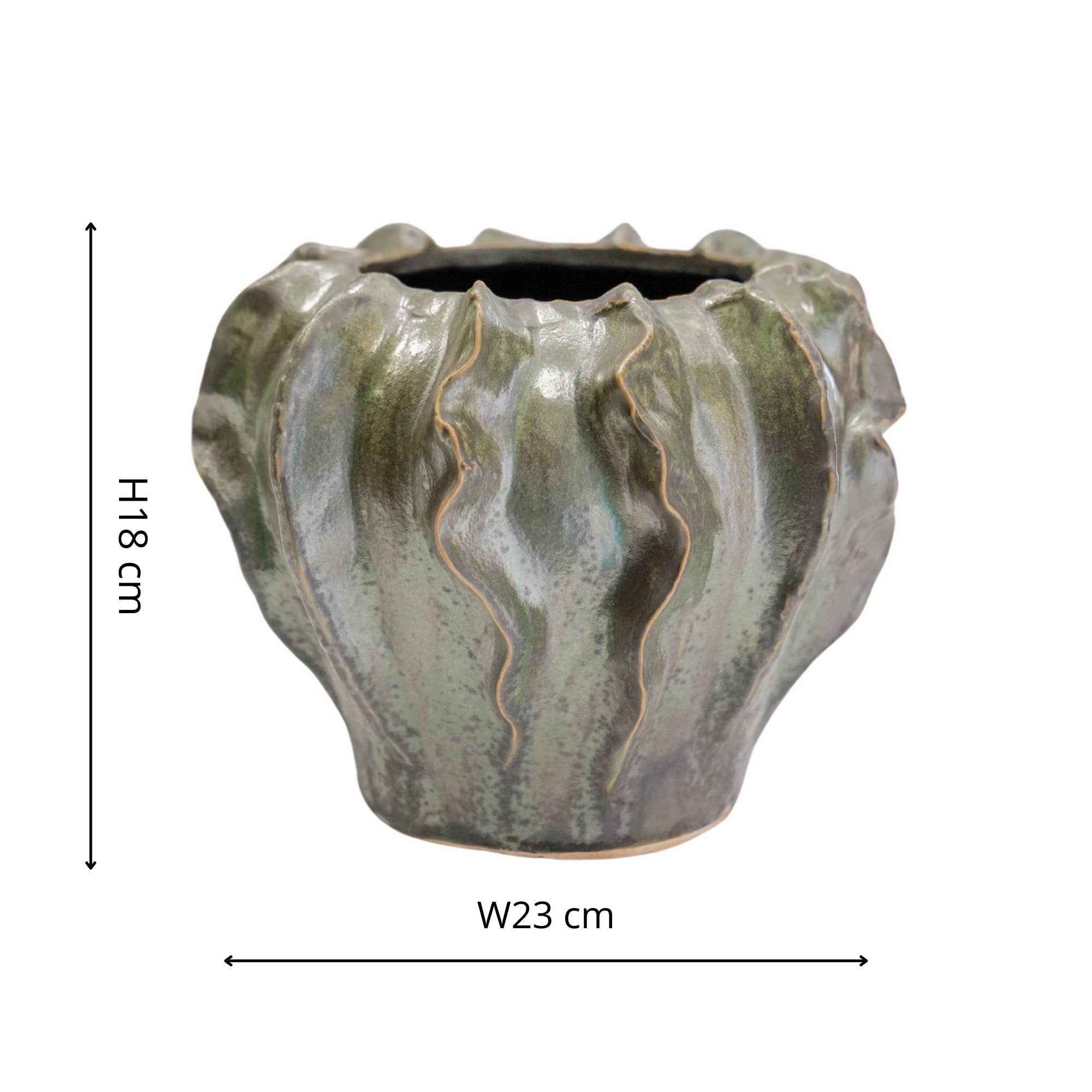 Ivyline – Vaso de plantas por atacado – Vaso de Cerâmica Interior Coral Escarlate de Recife3