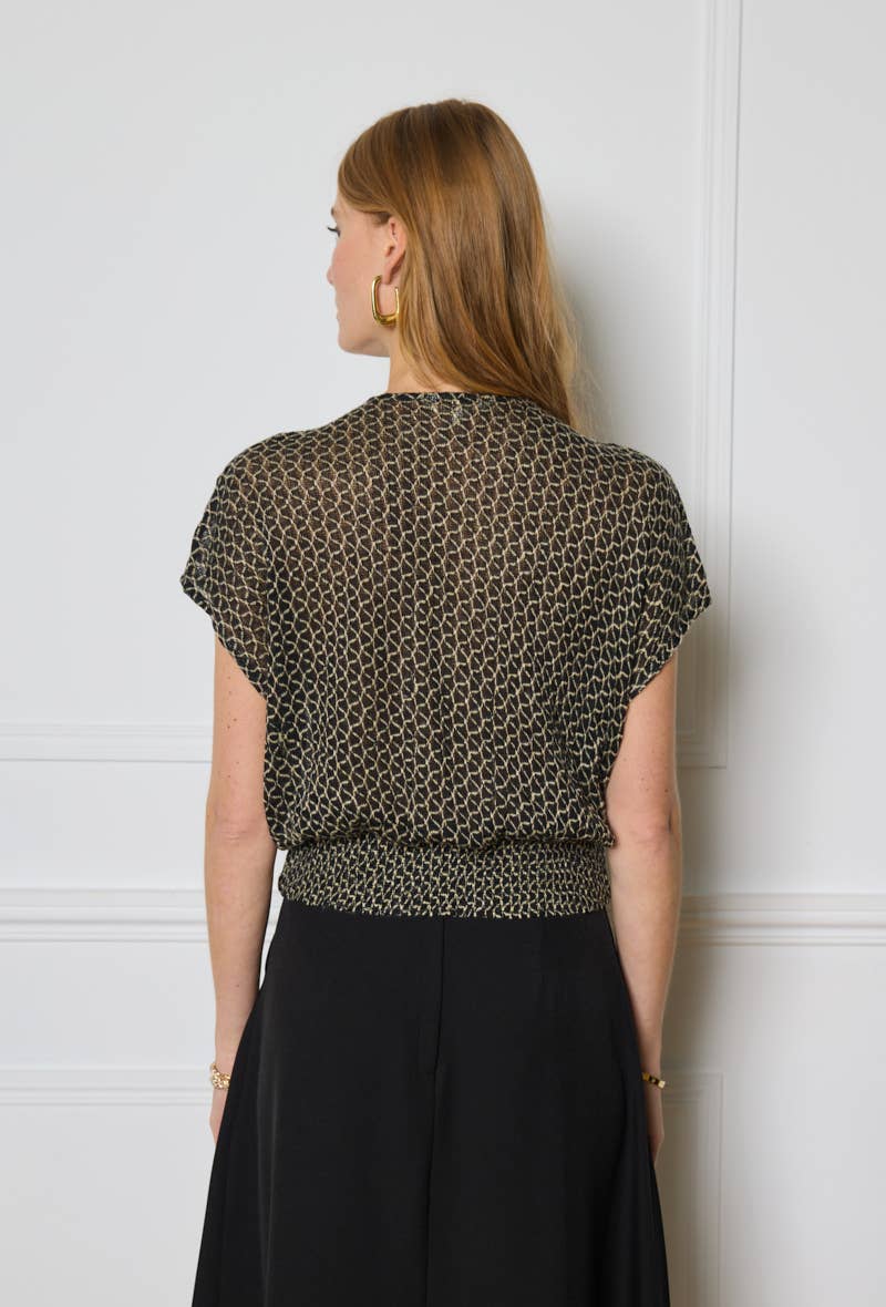 LULUMARY - Wholesale Blouse - Women's - Textured crop top H70022