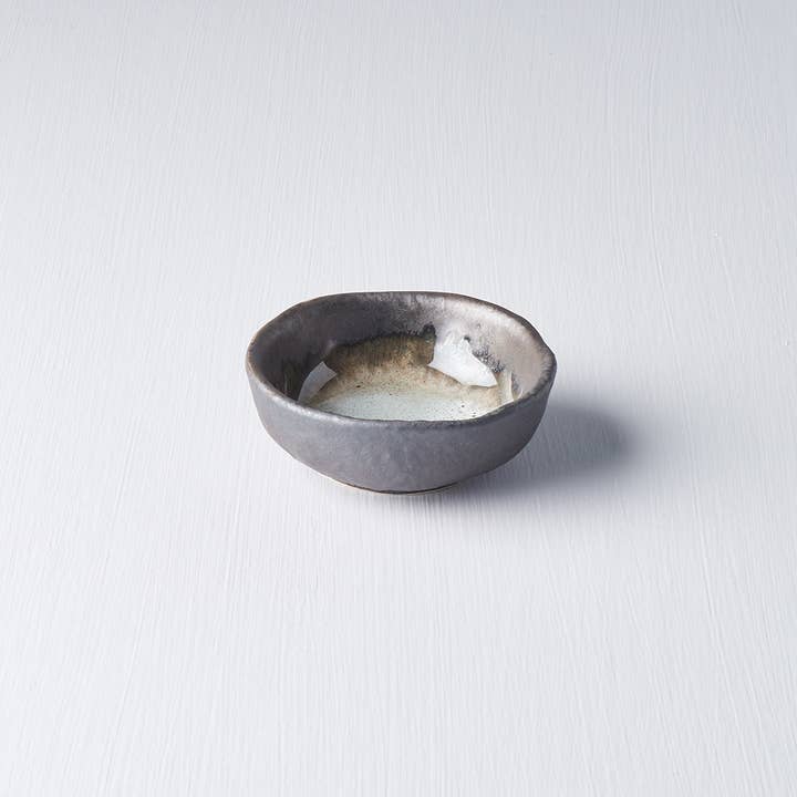 Made In Japan Tableware - Wholesale Sauce Server - Grey round sauce dish 8cm