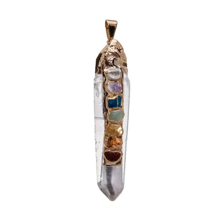 El'Cobre-Ecozonelifestyle - Wholesale Individual charm/pendant - Crystal Point with 7 Chakra Pendant2