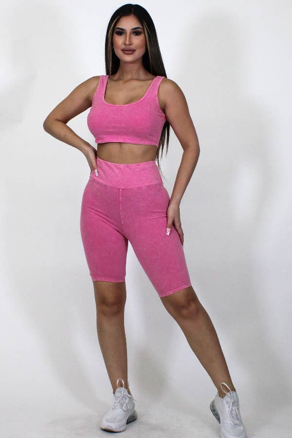 Junie – Großhandel Loungewear-Set – Damen – Mineralgewaschenes Tanktop und Biker Short Set53