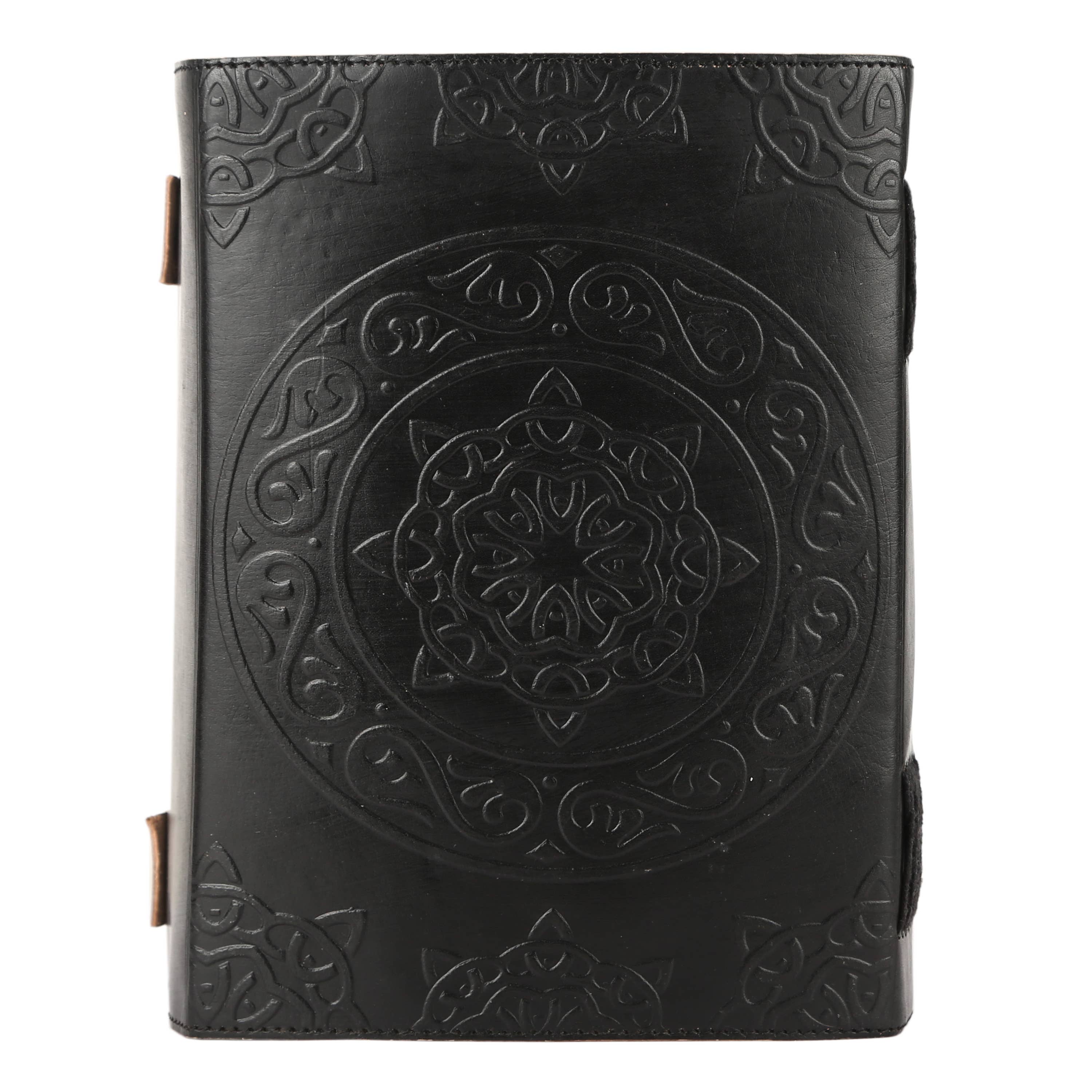 Tuzech Leather - Wholesale Journal/Diary - 1000 Pages Large Black Pentagram Embossed Leather Journal | Writing Leather Notebook | Leather grimoire Book | Handmade Leather Journal Gift8