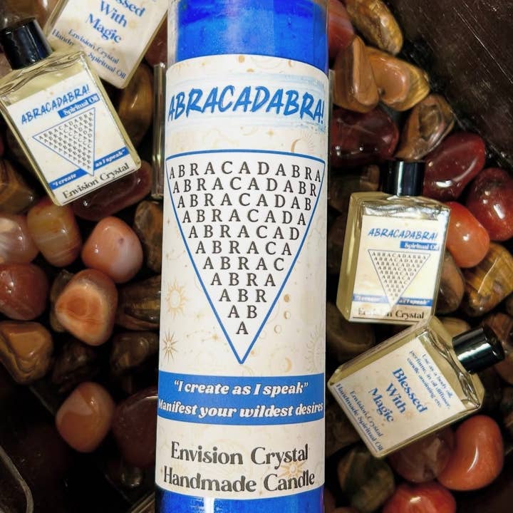 Envision Crystal - Wholesale Jar/filled candle - Abracadabra Manifestation 7 Day Candle - Scented and Blessed1