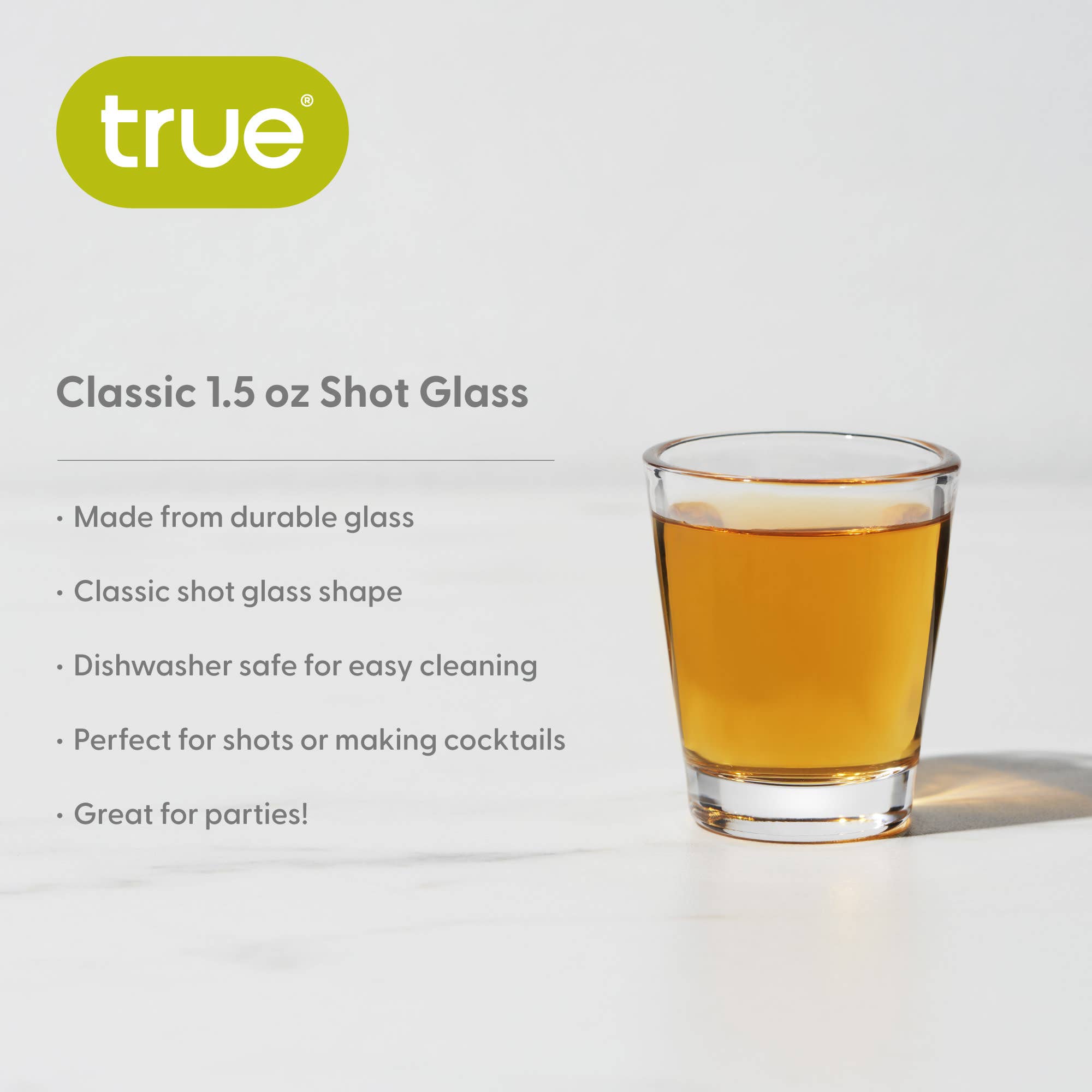 TRUE - Wholesale Shot Glass - Classic Glass Shot Glass 1.5 oz CDU of 123