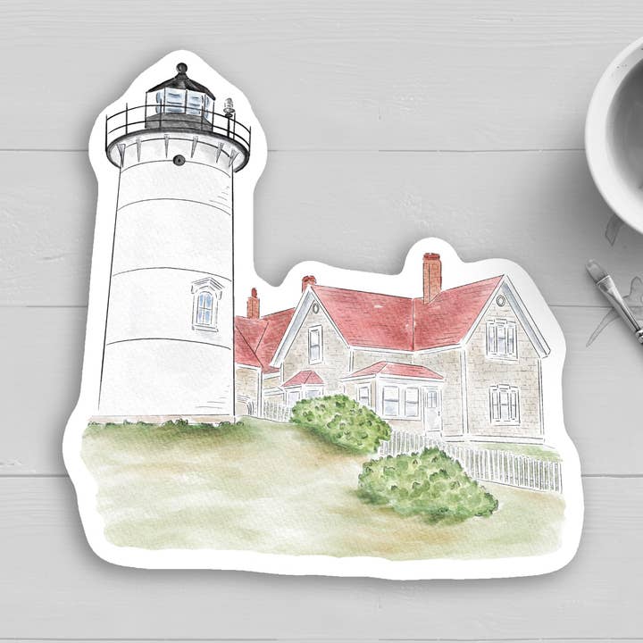 Nobska Fyr Falmouth, MA klistermärke för wholesale av WonderfullyWrittenCo