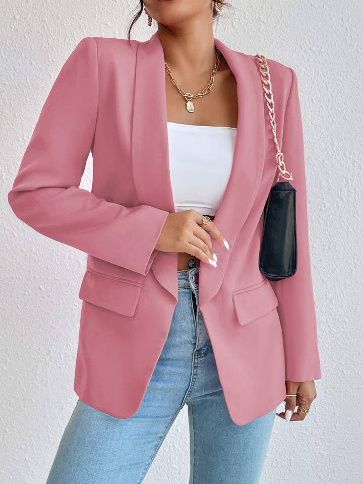 Flarix - Vente Blazer – femme - blazer à col châle uni7
