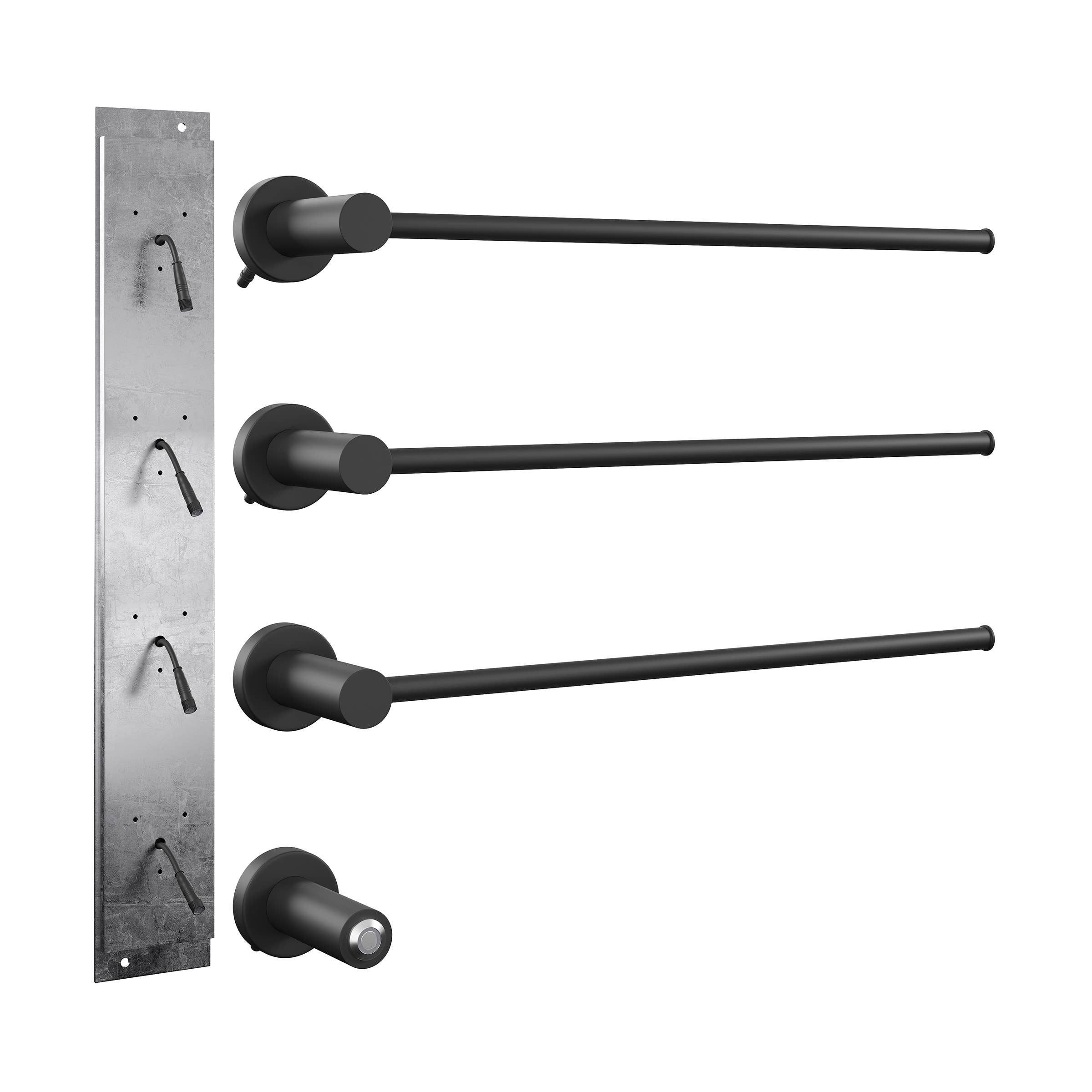 Swiss Madison - Wholesale Towel Holder/Hanger - Claire 3-Bar Electric Towel Warmer in Matte Black2