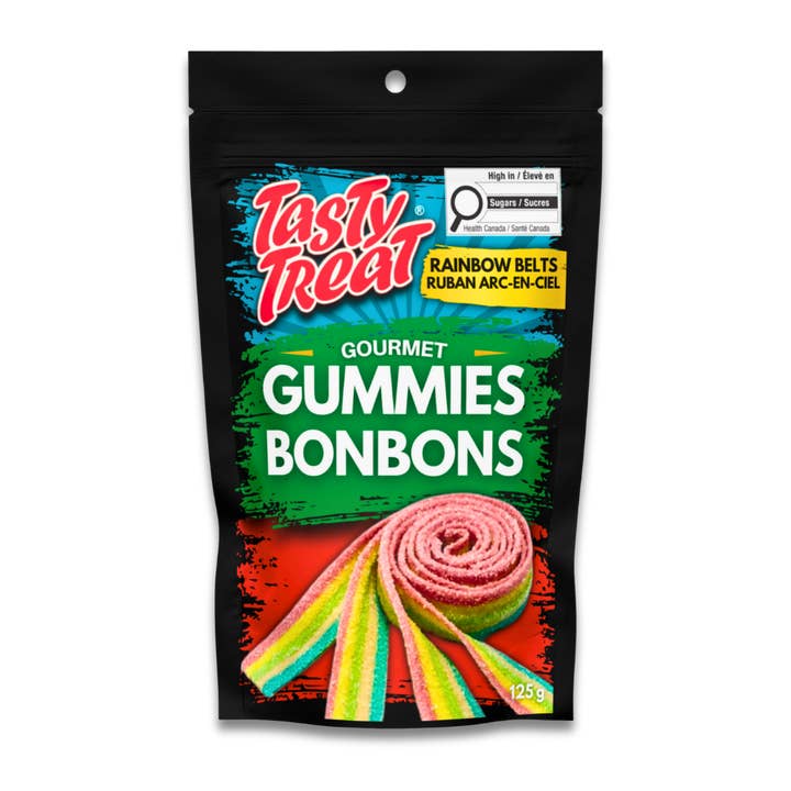 Rainbow Sour Belts 125g for wholesale by Tasty Treat