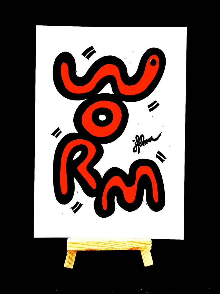 « VERS » - Inspiré par Keith Haring pour la vente par Pixel Palmer