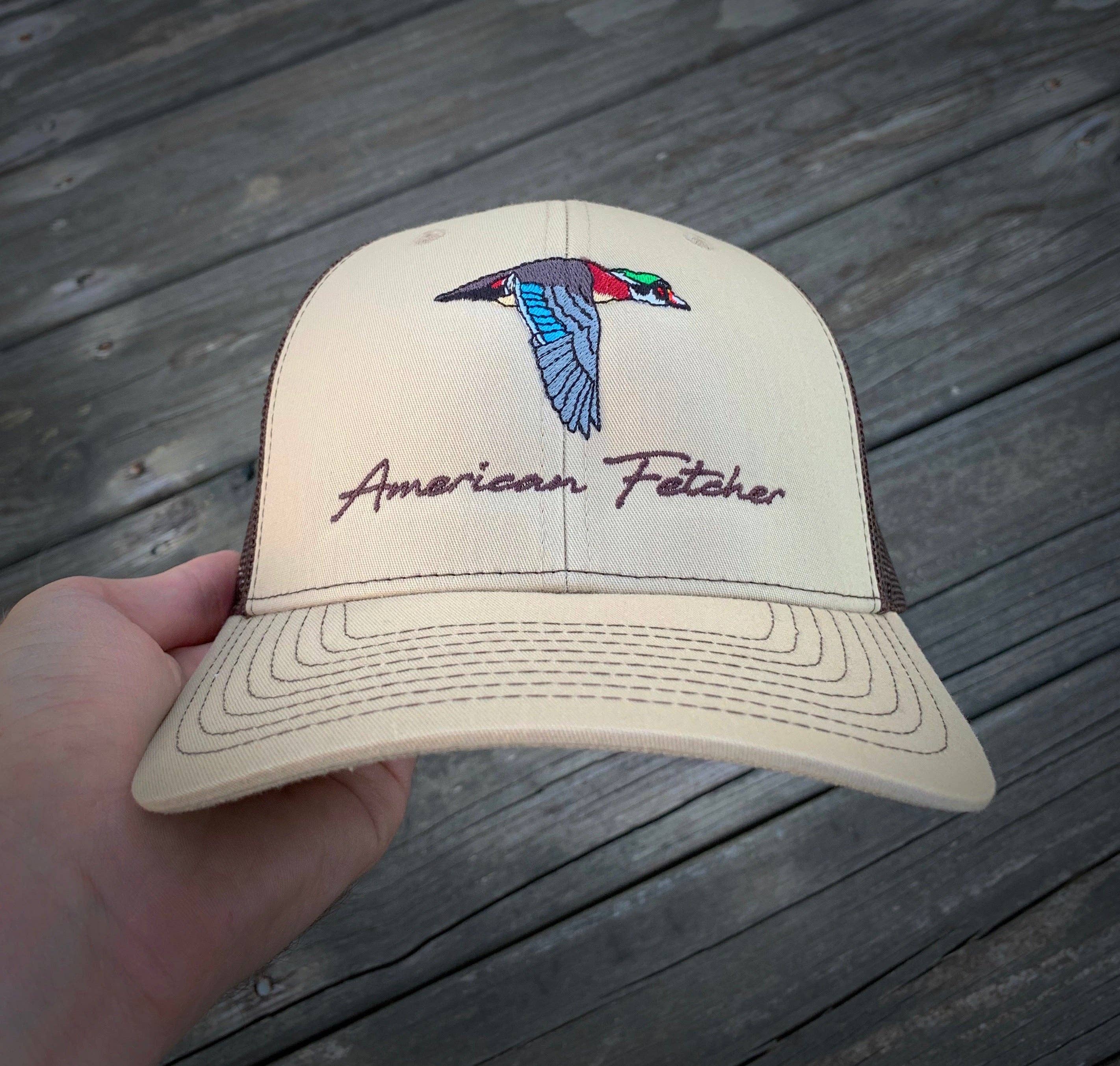 American Fetcher - Wholesale Trucker Hat - Unisex - Khaki/Coffee Woodie