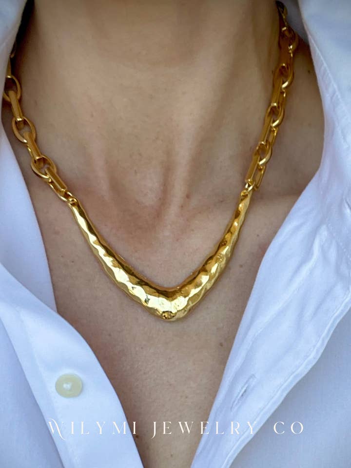 Anchor Necklace | 24k Gold Filled | Custom Length for wholesale by WILYMI Jewelry Co