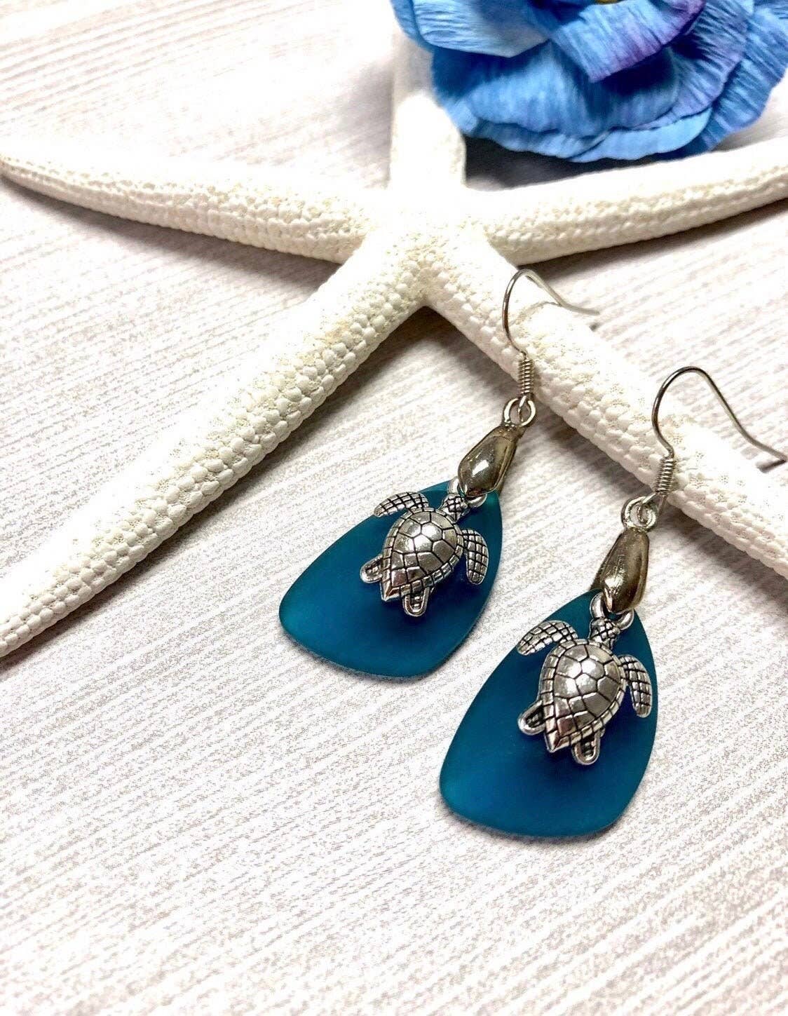 Devi Creations - Wholesale Dangle Earrings - Sea Glass Turtle Earrings Assortment4