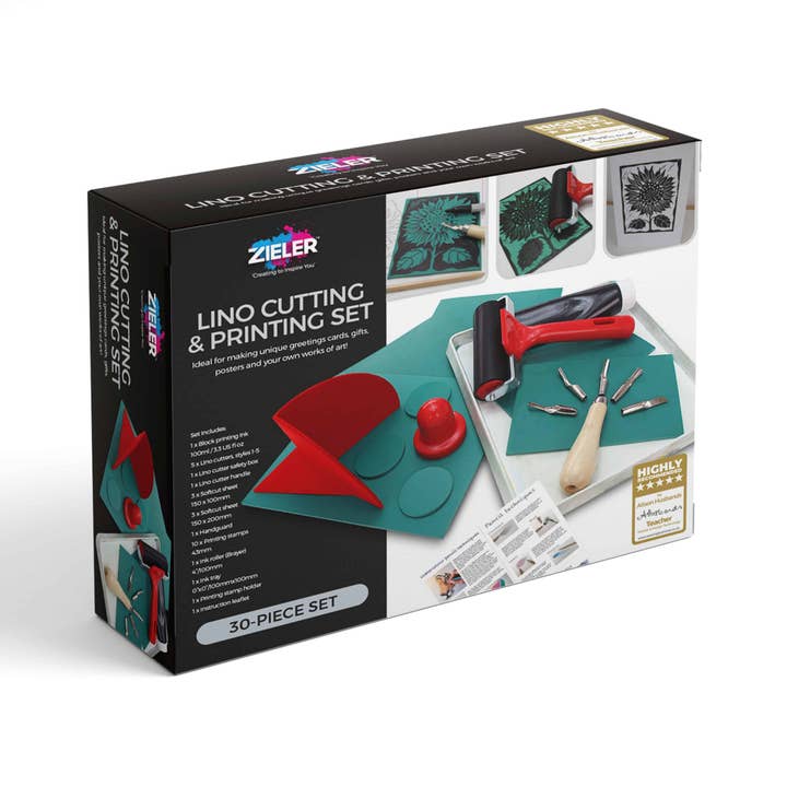 Zieler - Wholesale DIY Craft Kit - The Complete Lino Cutting & Printing Kit (30 pcs set)