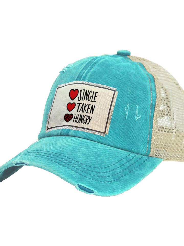 Single, Taken, Hungry Trucker Hat for wholesale by BRIEF INSANITY